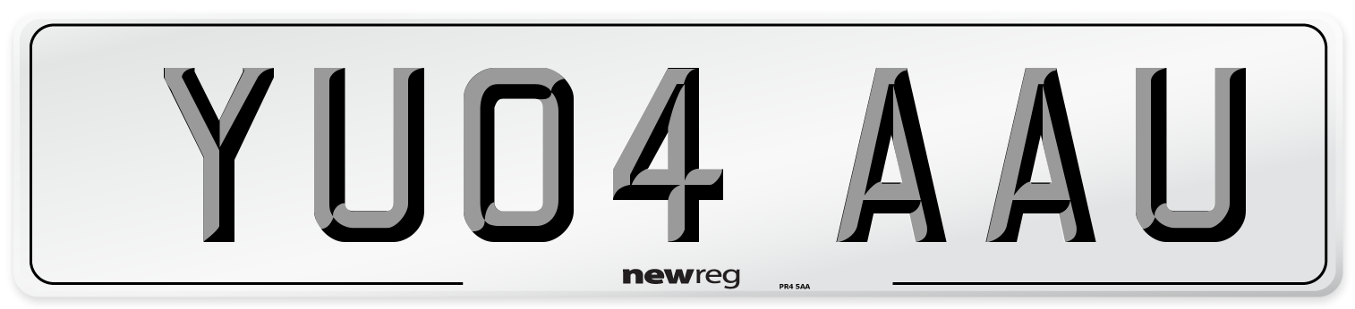 YU04 AAU Number Plate from New Reg